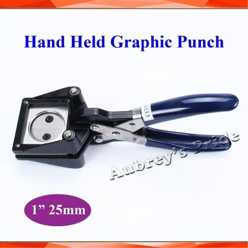 NEW Hand Held Manual Round Actual Cut Cutting 1“ 25MM Paper Card Punch Die Cutter for Button Maker