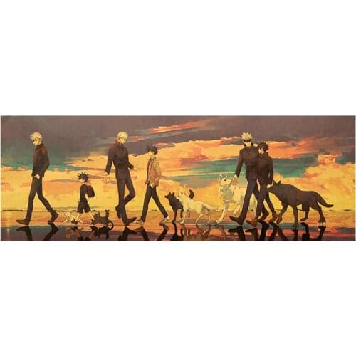 Japanese Anime Jujutsu Kaisen Posters Kraft Paper Vintage Poster Wall Art Painting Stickers Home Decor Room Decoration 70x25cm