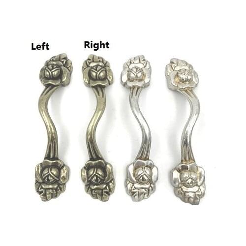 Rose Flower Style Antique Bronze Cabinet Cupboard Knob Door Pulls ( C.C.:96MM L:130MM )