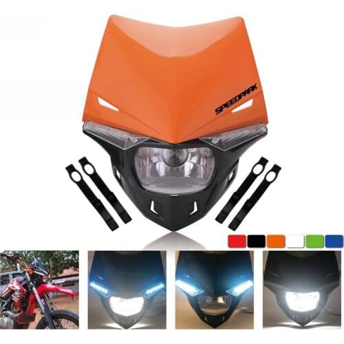 Universal H4 Motorcycle Headlight Dirt Bike Motocross Dual Sport Head Light For KTM EXC SX SXF XC MX SMR Enduro Supermoto