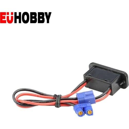 High Currency EC3 Sockets Connector Cable Wire w/ On Off Switch for RC Truck Helicopter Lipo Battery