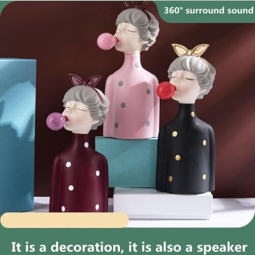 Y-355 Mini Bubble Girl Wireless Bluetooth Speaker Cartoon Gift Home Decoration Mini Speaker