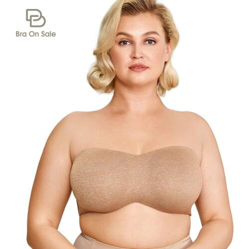 Womens Seamless Strapless Bra Full Coverage Underwire Underwear Bandeau Unlined Convertible Brassiere