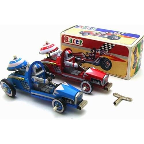 Antique Style Tin Toys Wind Up Toys Robots iron Metal Models for Children/Adult Home Decoration Craft racing car