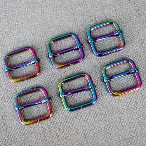 100 Pcs/Lot 20mm Colourful Metal Adjuster Sliders Bag Dog Collar Belt Straps Garment Sewing Accessory Tri-Glides Strong Hardware
