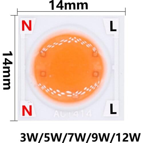 25PCS LED Plant chip 3W 5W 7W 9W 12W LED cob AC220V Ceramic Plant Growth Bulb For DIY plant light lamp bulb indoor