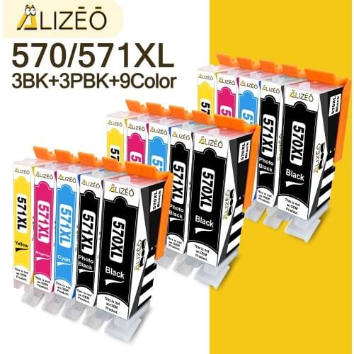 5-20 Pcs 570 571 PGI-570 PGBK CLI-571 Compatible Ink Cartridge For Canon TS6050 6051 6052 5050 5051 5052 5053 Full Ink