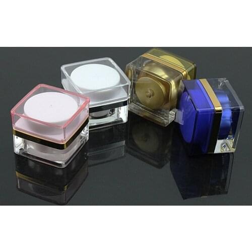 5g/ml square cream bottle Cosmetics Packing box Acrylic cream bottle Cosmetic Packaging Containers cosmetic jar 100pcs/lot