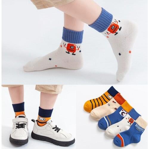 5 Pairs / lot Cute Lovely Short Baby Socks Pure Cotton for Girls Cotton Cute Newborn Boy Toddler Cartoon Sock Floor Socks