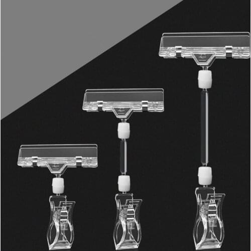 5pcs Plastic Rotatable POP Clip-on Style Merchandise Sign Display Clip Tag Holders Advertising Pop Display Business Card Holder