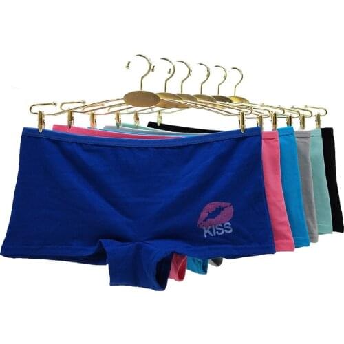 6 Pieces/Set Women Boxer Panties Cotton Underwear Safety Panty Solid Cute Lips Lingerie Ladies Girls Intimate Woman CURRADA