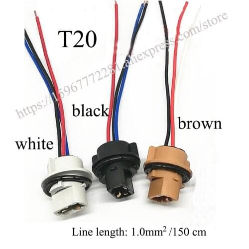 Car T13 15 T20 bulb holder turn signal brake light instrument light indicator light brake connector Line length 150cm/1.0mm2