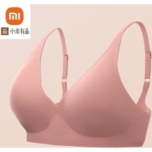 3-color xiaomi youpin hydro-coagulation strip deep V bra womens bra no sense no steel ring sexy bra high quality