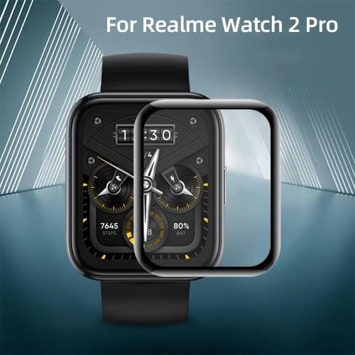 Soft Fibre Glass Film Cover For Realme Watch 2 Pro/ 2Pro For Realme Full Screen Protector Case smart watch Accessories