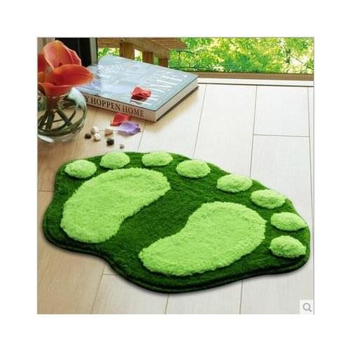 Footprint design doormat modern hallway floor mat cartoon eco-friendly bathroom carpet mat