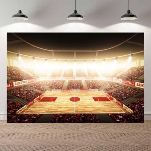 NeoBack Champion BasketBall Stadium Basketball Court Baby Birthday Boy Custom Banner Photography Background For Photo Studio