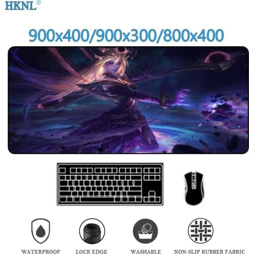 League of legends lux mousepads gamer girl Anime black mouse pad rubber mat Office carpet mousepad xxl black deskmat 900x400