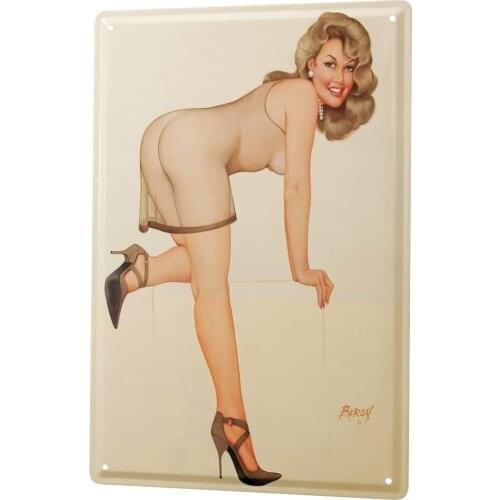 LEotiE SINCE 2004 Pumps Pearl Necklace Tin Sign Metal Plate Decorative Sign Home Decor Plaques 20x30