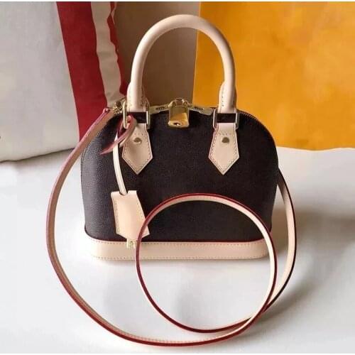HOT Europe and America Latest fashion Female handbag Best quality genuine leather bag ALMA BB Women Shoulder Bag Free shipping