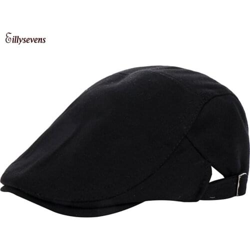 Fashion Casual Berets Womens Hats Mens Cap Unisex Beret Hat Solid Baseball Flat Cap Topee Sombreros Mujer