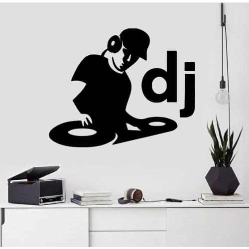 Cartoon dj Decal Removable Vinyl Mural Poster For Kids Room Living Room Home Decor Vinyl Art Decal