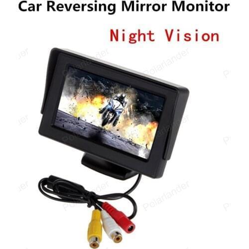 New! 4.3 Inch Car Monitor LED dispaly With 2 video input + CCD Rear View Camera Night Vision