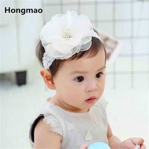 2018 Newborn Flower Crown Headband Chiffon Flower Wreath Ribbon Hair Bands Handmade DIY Headwear Children Girls Hair Accessories