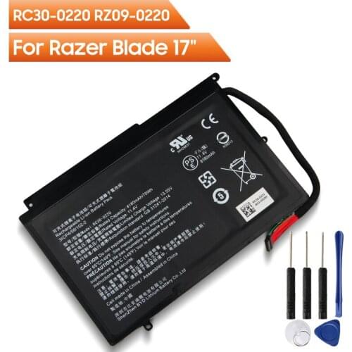 Original Replacement Laptop Battery RC30-0220 RZ09-0220 For Razer Blade Pro 17" Authentic Rechargeable Battery 6160mAh
