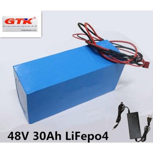 Rechargeable LiFePO4 48V 30ah Lithium Ion Battery for 2000W 3000W Motorcycle ebikes electric scooters Electric Pedicabs+Charger