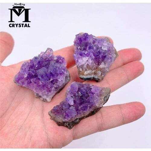 Natural Raw Amethyst Quartz Purple Crystal Cluster Healing Stones Specimen Home Decoration Crafts Decoration Ornament