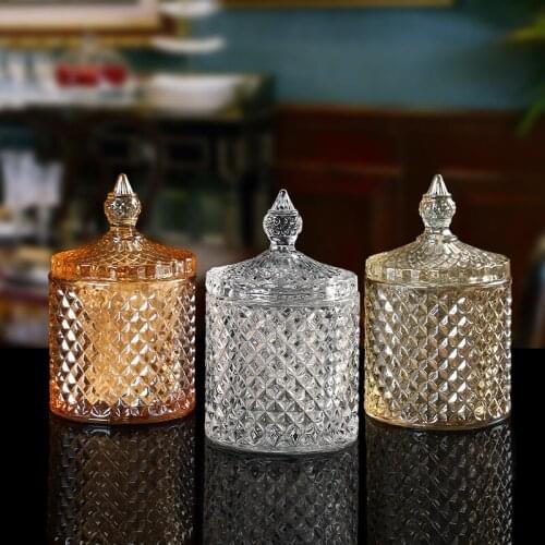 Transparent Glass Storage Tank Household Kitchen Condiment Dispenser Restaurant Hotel Condiment Supplies Home Decoration