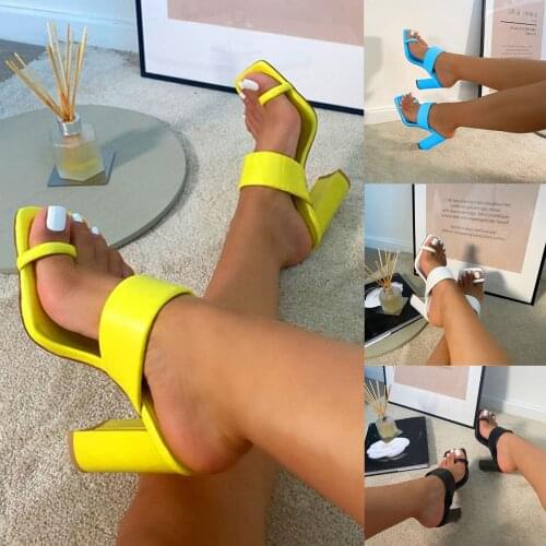 SAGACE Womens High Wedges Sandals Beach Casual Female Platform Peep Toe Slip-On Square Heels Sandals Open Toe Breathable Shoes