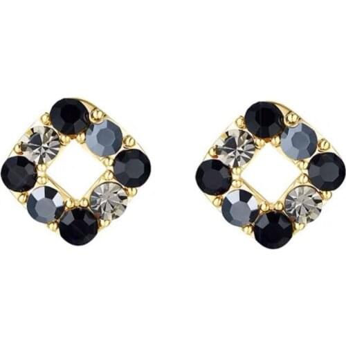 Retro geometric black Womens Earrings Fashion Simple Personality Girls Tiny Ear Studs exquisite Everyday Women jewelry