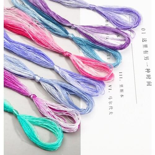 20Meters Random Color embroidery DIY Silk Line Branch Threads Similar Thread Floss Skein Cross Stitch Thread Sewing Tools