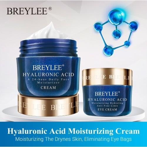 BREYLEE Hyaluronic Acid Moisturizing Face Cream Eye Cream Whitening Serum Hydrating Skin Facial Eye Care Day Night Cream