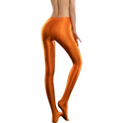 Women Shiny Glossy Spandex Stockings Opaque Pantyhose Sports Fitness Tights XR-Hot
