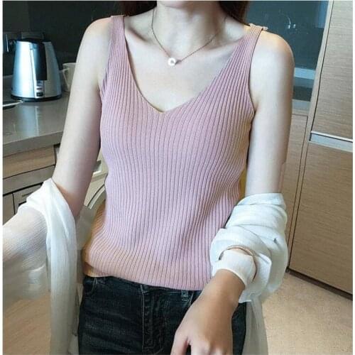 Ribbed Bow Tie Camisole Tank Tops Women Summer Basic Crop Top Streetwear Fashion Cool Girls Cropped Tees Camis