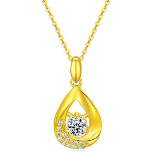2021 Trend Crystal Water Drop Pendant Necklace For Women Jewelry Vintage Gold Chain Necklace Silver Plated Choker Accessories