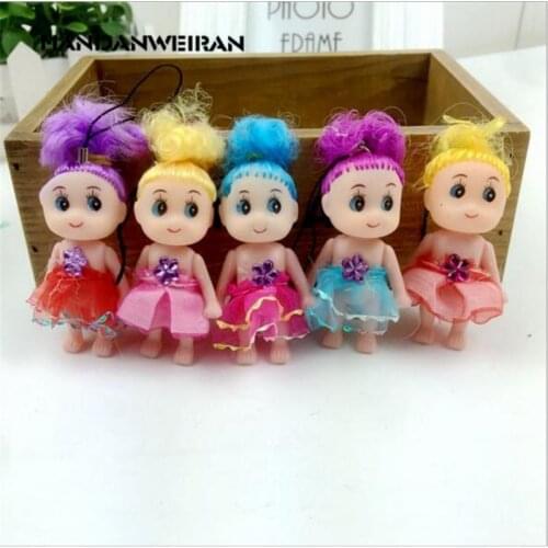 1PC 8cm Doll Cute Mini Dolls with Headwear Baking Mold Dolls Girl Toys Children Gift
