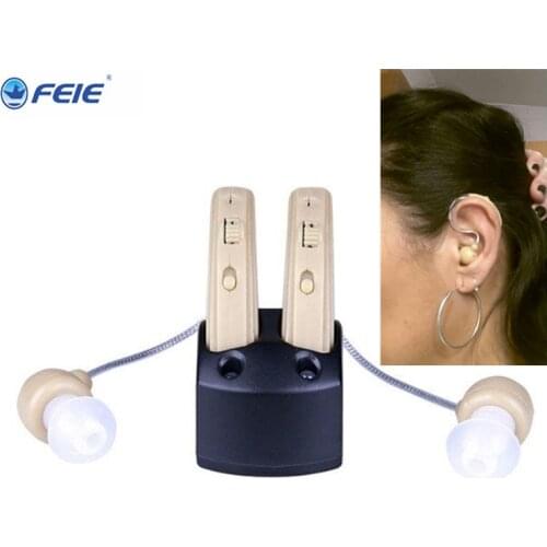 2020 Double Device Rechargeable Hearing Aid Portable Small Adjustable Tone Digital Aids Care S-109S Free Shipping
