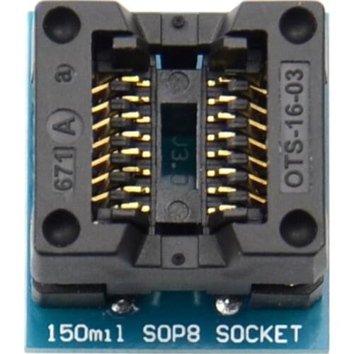 2021 New UPMELY SOIC8 SOP8 to DIP8 Wide-Body Seat 150mil Programmer Adapter Socket Blue SA602 IC Test Chip Conversion Burner