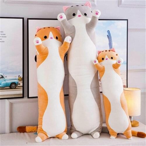 50/70/90/110/130cm Long Cotton Buddies Cute Cat Doll Long Cotton Cute Cat Doll Plush Toy Plush Toy Soft Stuffed Sleeping Pillow