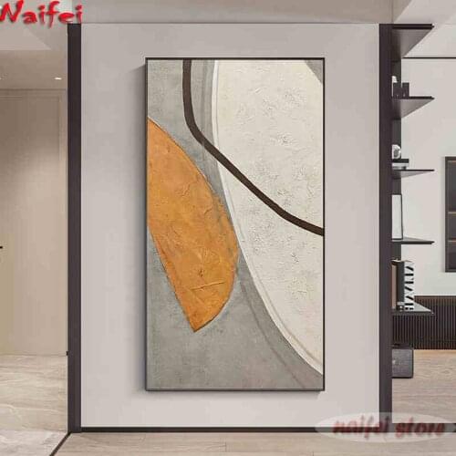 Abstract Diamond Painting Vertical Morandi Color Porch Hanging Diamond Embroidery Painting Nordic High-End Mural Large Size