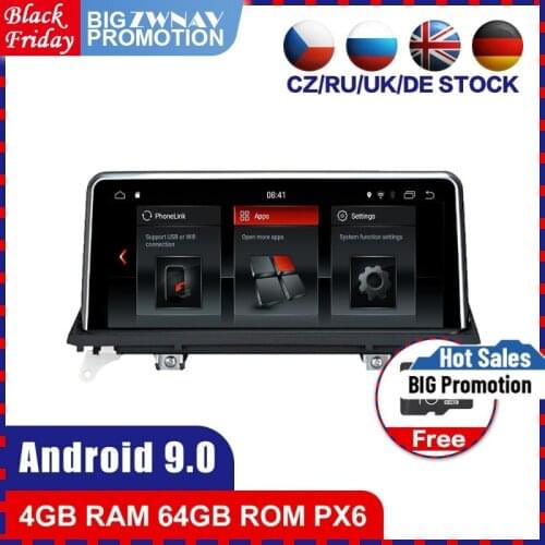 PX6 4+64G Android 9.0 Car multimedia Player GPS navigation for BMW X5 E70 F15 2007-2013 car Audio radio stereo wifi BT head unit