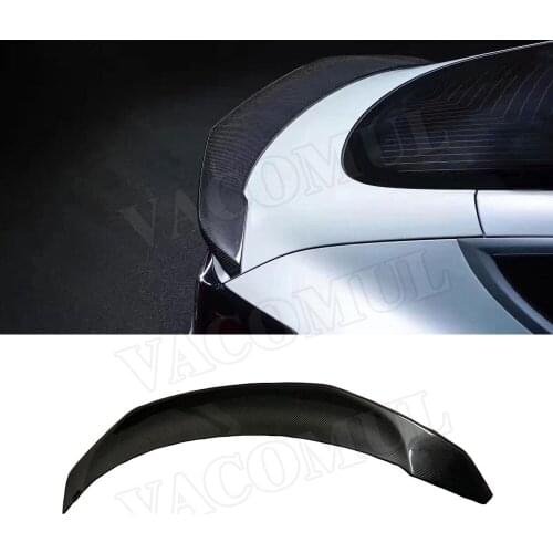 Carbon Fiber Rear Spoiler Boot Wings for Tesla Model 3 Spoiler 2017-2020 V Style Trunk Trim Sticker Car Styling