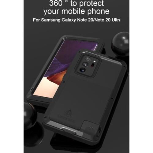 Love Mei Powerful Phone Case For Samsung Galaxy Note 20 Ultra Shock Dirt Proof Water Resistant Metal Armor Cover For Note 20