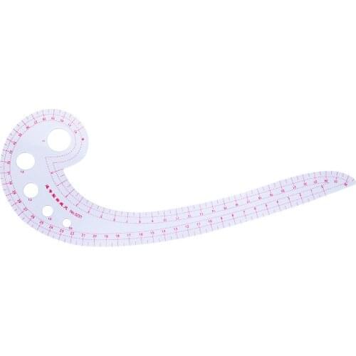 Imzay Long Comma Shaped Plastic Transparent French Curve Ruler For Dressmaking Tailor Support Tools Easy Sewing Pattern Ruler