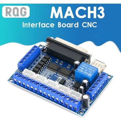 MACH3 Interface Board CNC 5 Axis With Optocoupler Adapter Stepper Motor Driver + USB cable