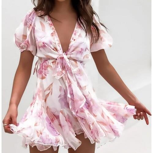 Летние шифоновые платья JUN WU China At AliExpress