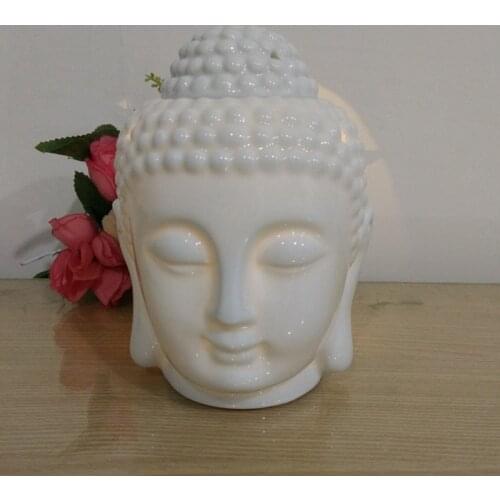 Head Ceramic Hollow Aromatherapy Furnace Oil Candle Burner for Yoga or Me 37MF
